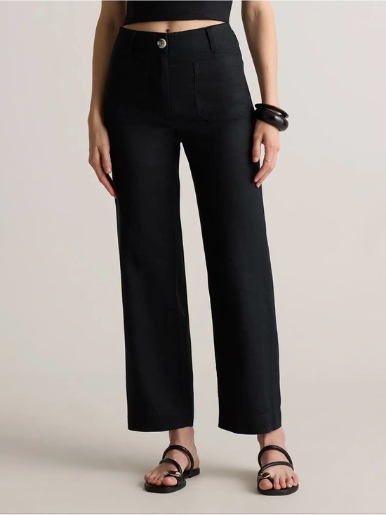 Quince Pants - Quince 100% European Linen Patch Pocket Wide Leg Pants
